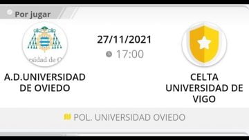 A D.Universidad de Oviedo – Celta Universidad de Vigo